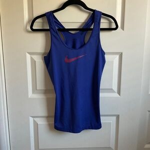 Nike Pro Blue Racerback Athletic Tank Top - Size Small